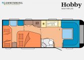 Hobby Prestige 650 KFU model 2023 Layout Dagweergave