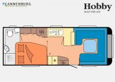 Hobby Prestige 660 WFC model 2023 Layout Dagweergave