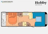 Hobby Prestige 720 WQC model 2023 Layout Dagweergave