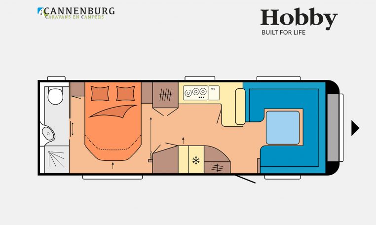 Hobby Prestige 720 WQC model 2023 Layout Dagweergave