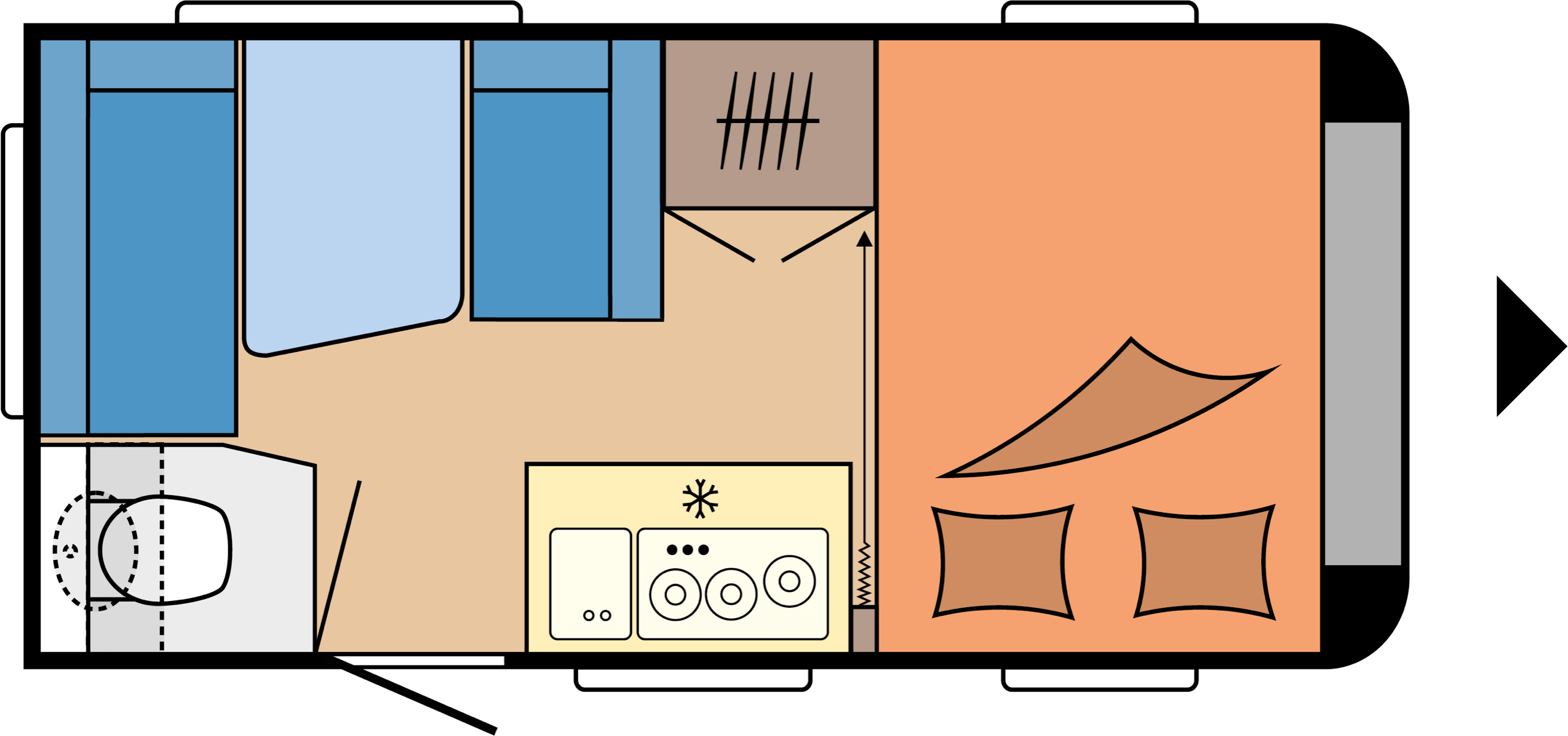 Layout OnTour 390 SF Dag