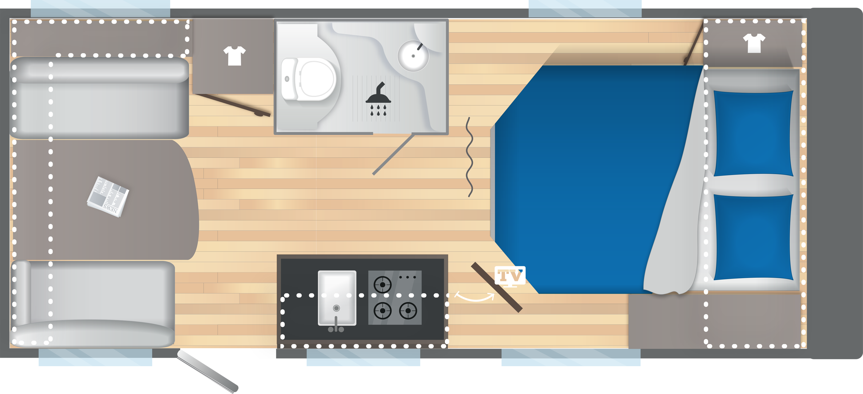 Layout 2023 Caravelair Antares Titanium 470 Dagweergave