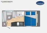 Caravelair Alba Style 430 model 2023 Layout Dagweergave