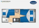 Caravelair Alba Style 472 model 2023 Layout Nachtweergave