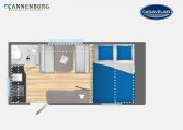 Caravelair Alba 400 model 2023 Layout Dagweergave