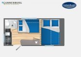 Caravelair Alba 400 model 2023 Layout Nachtweergave