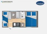 Caravelair Alba 426 Family model 2023 Layout Dagweergave