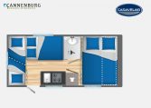 Caravelair Alba 426 Family model 2023 Layout Nachtweergave