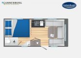 Caravelair Antares Titanium 455 model 2023 Layout Dagweergave