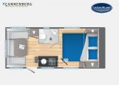 Caravelair Artica 490 model 2023 Layout Dagweergave