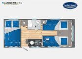 Caravelair Artica 492 model 2023 Layout Nachtweergave