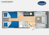 Caravelair Artica 542 model 2023 Layout Dagweergave