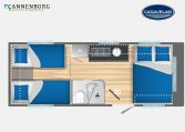 Caravelair Artica 542 model 2023 Layout Nachtweergave