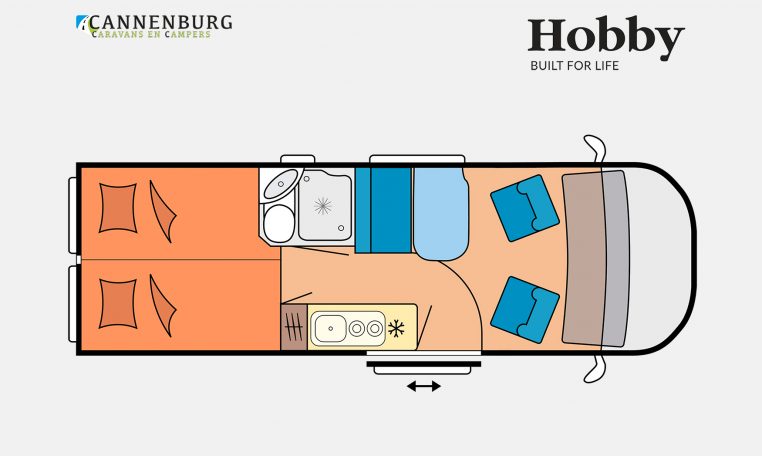 Hobby Vantana OnTour Edition K65 ET model 2023 Layout Dagweergave