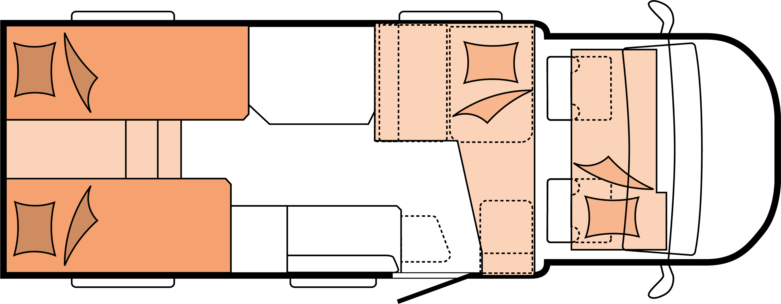 Layout 2023 Hobby Optima De Luxe T65 GE Nachtweergave