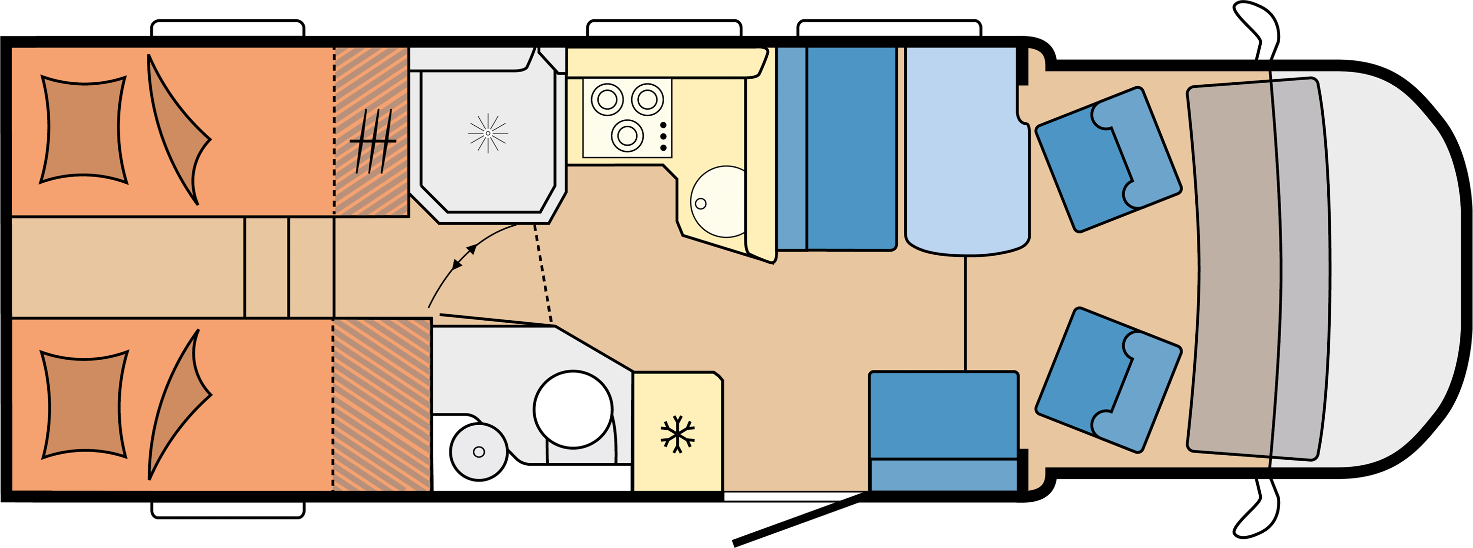 Layout 2023 Hobby Optima De Luxe T70 GE Dagweergave