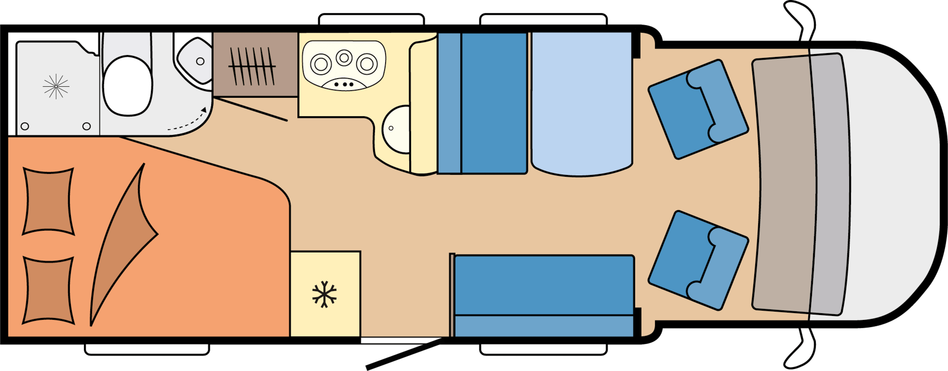 Layout 2023 Hobby Optima OnTour T65 FL Dagweergave