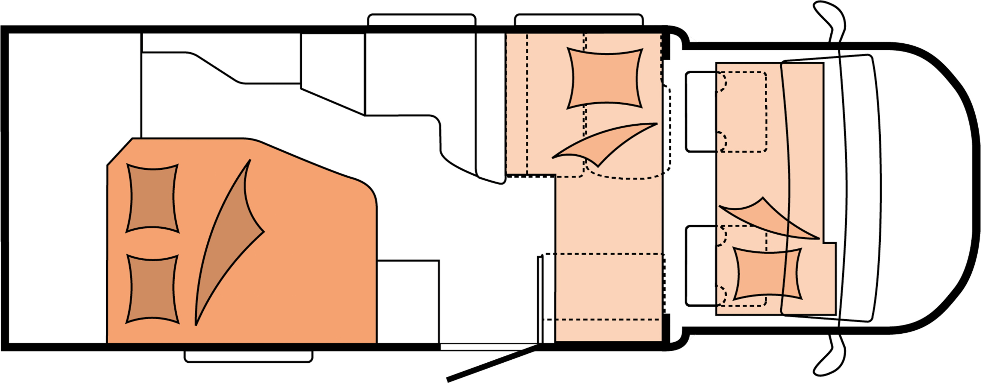 Layout 2023 Hobby Optima OnTour T70 F Nachtweergave