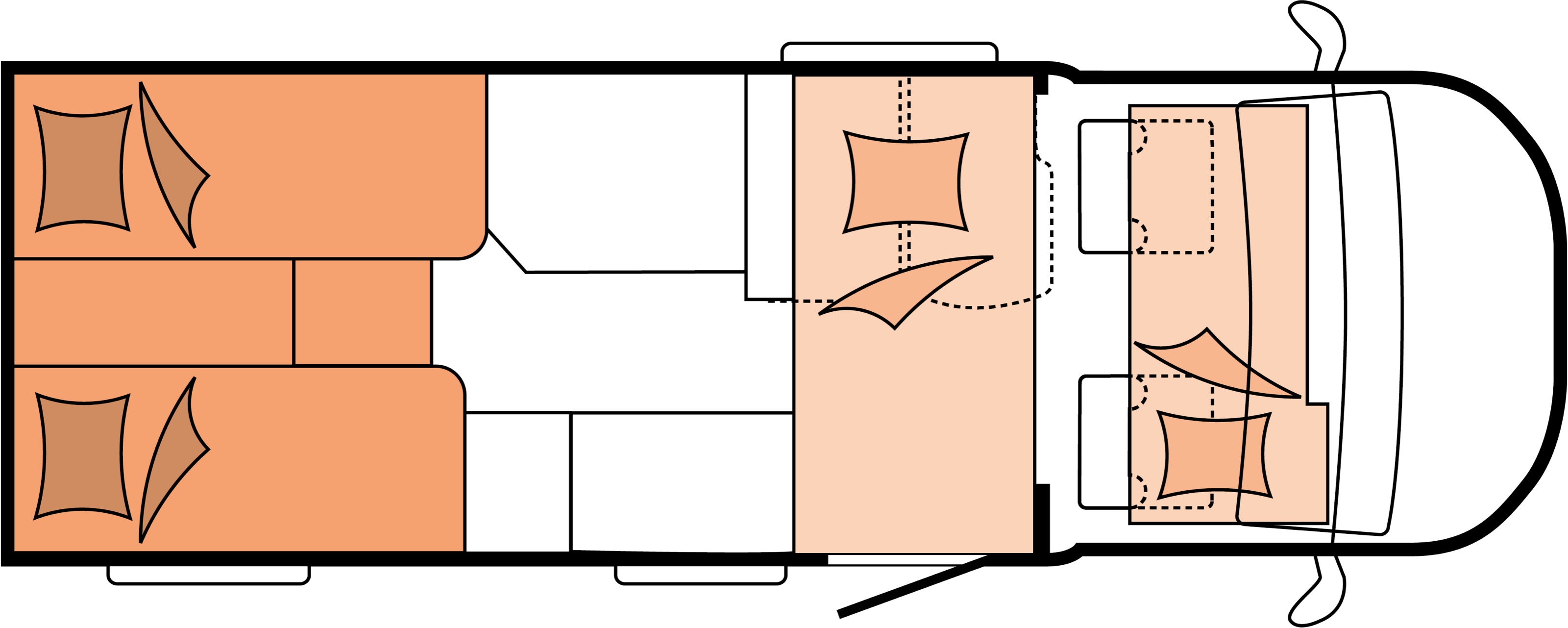 Layout 2023 Hobby Optima OnTour Edition V65 GE Nachtweergave