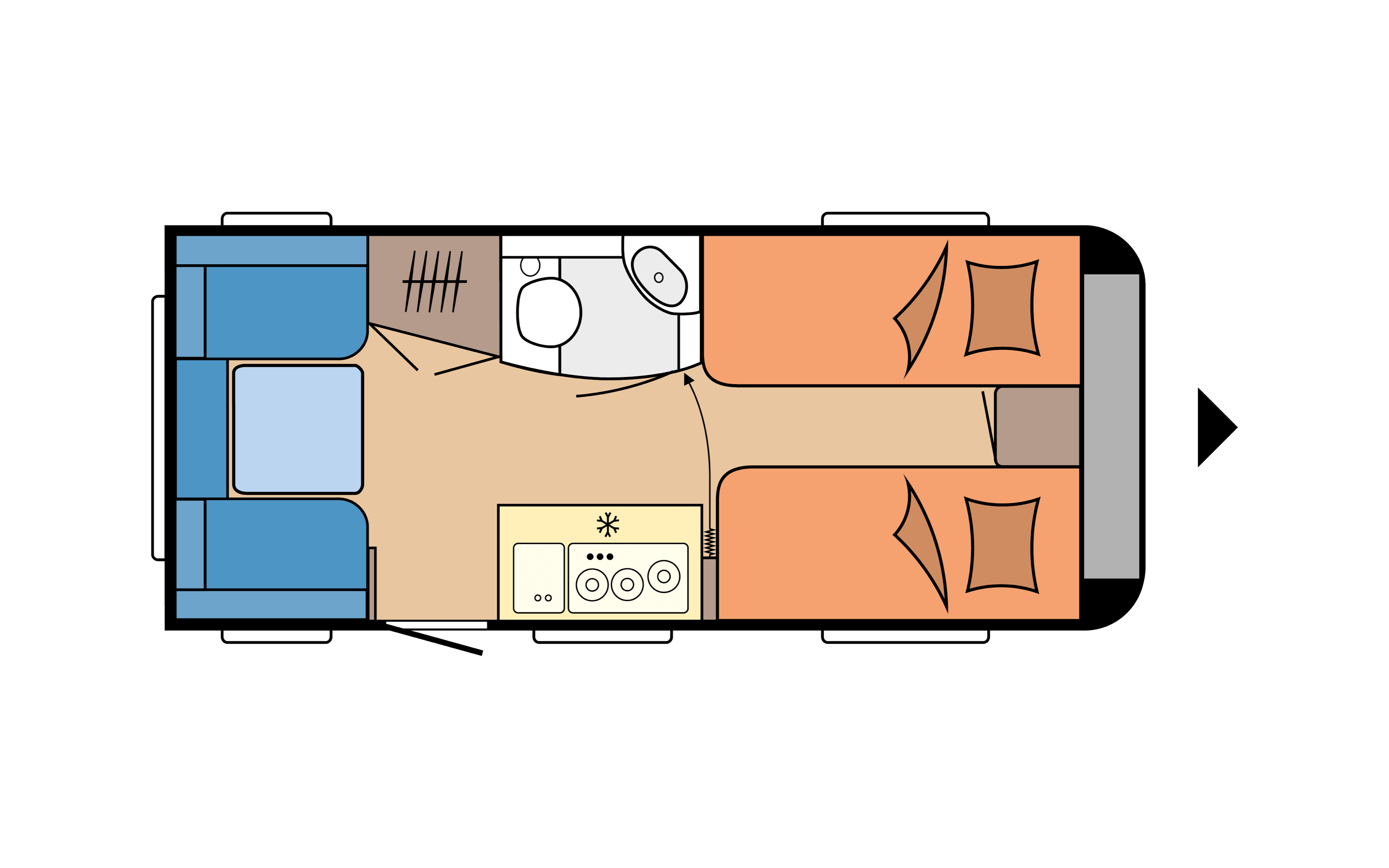 Layout 2023 Hobby OnTour 460 DL Dagweergave