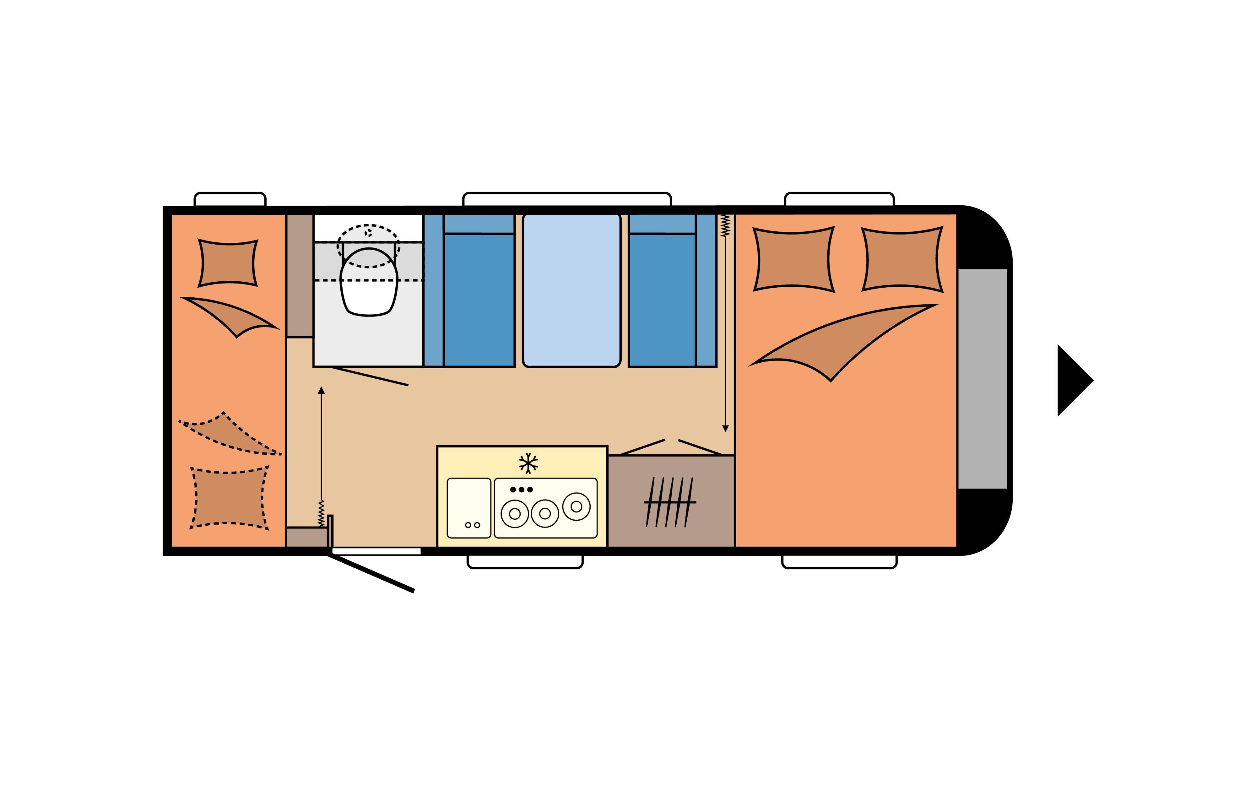 Layout 2023 Hobby OnTour 470 KMF Dagweergave