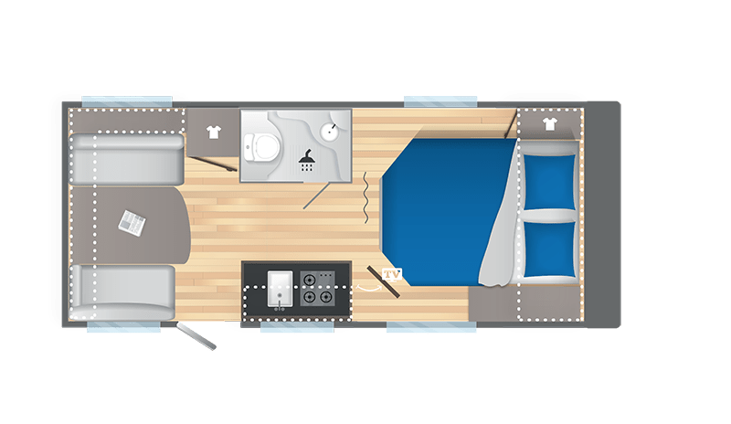 Caravelair sport line 480 2024 plattegrond