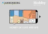 Hobby De Luxe 400 SFe model 2024 caravan plattegrond