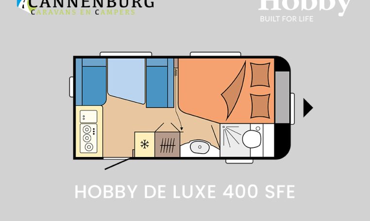 Hobby De Luxe 400 SFe model 2024 caravan plattegrond