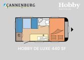 Hobby De Luxe 440 SF model 2024 caravan plattegrond