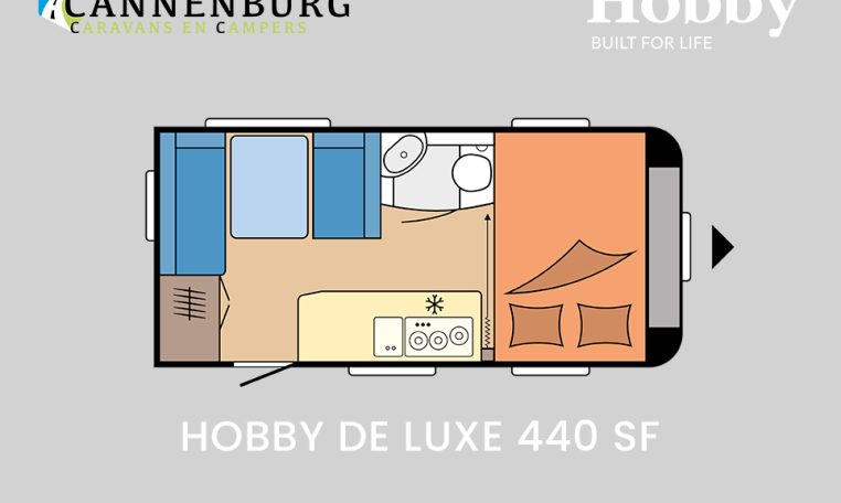 Hobby De Luxe 440 SF model 2024 caravan plattegrond