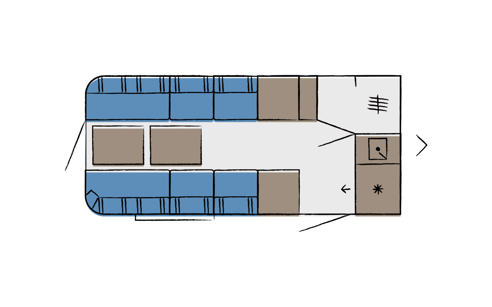 Layout 2023 Hobby Beachy 450 Dagweergave