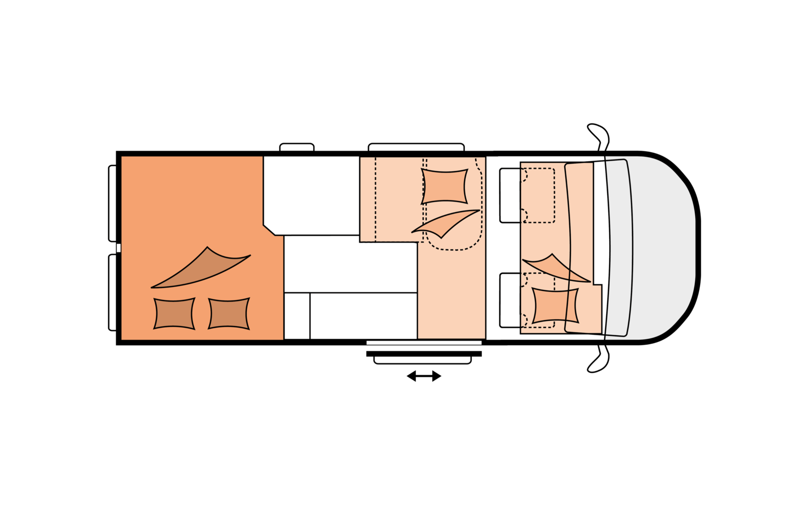 Layout 2023 Hobby Vantana De Luxe K60 FT Nachtweergave