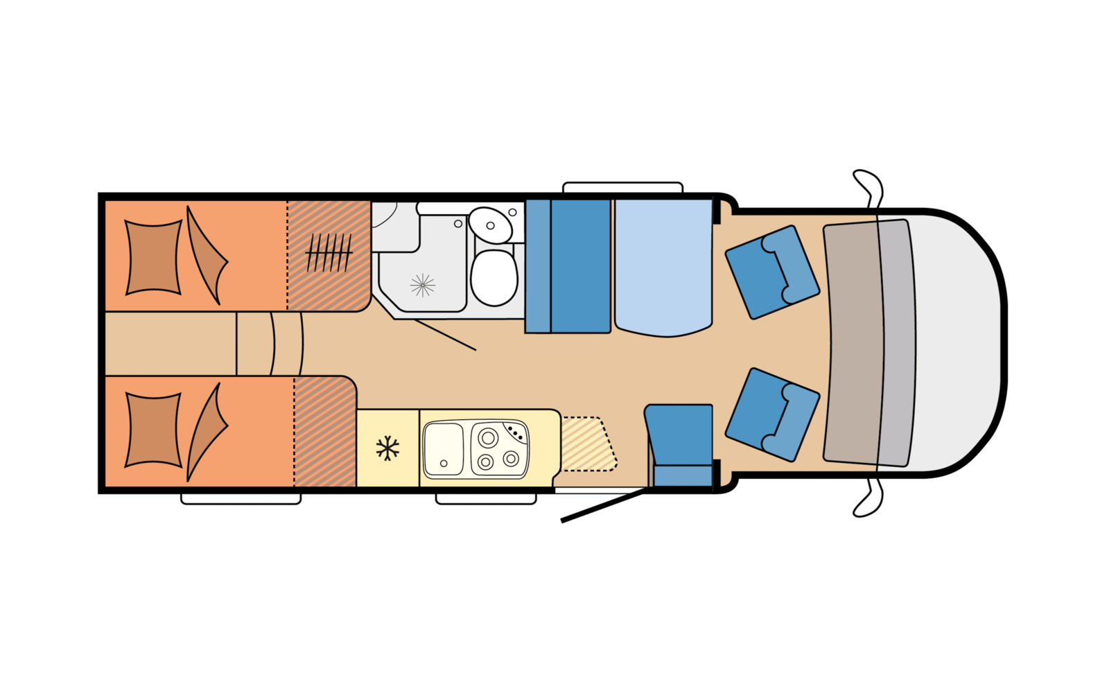 Layout 2023 Hobby Optima OnTour T65 GE Dagweergave