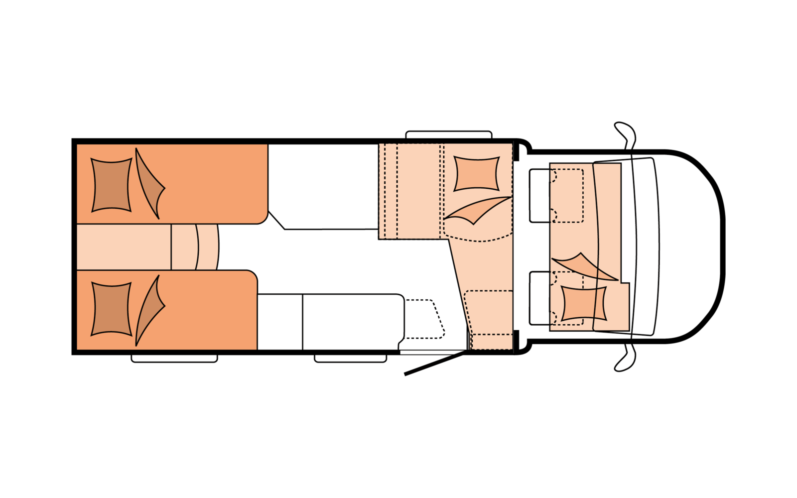 Layout 2023 Hobby Optima OnTour T65 GE Nachtweergave