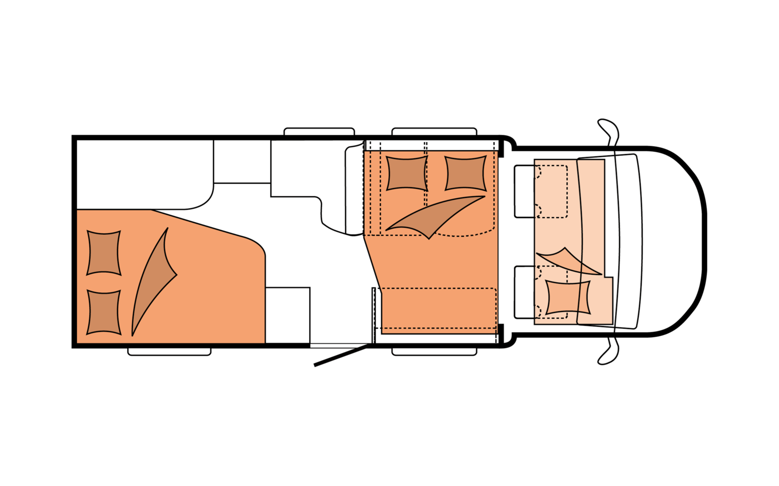 Layout 2023 Hobby Optima OnTour T65 HFL Nachtweergave