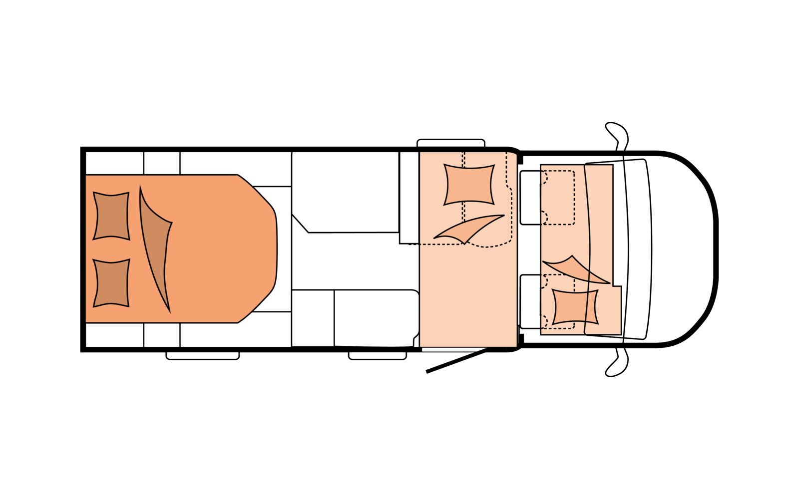 Layout 2023 Hobby Optima OnTour Edition V65 GQ Nachtweergave