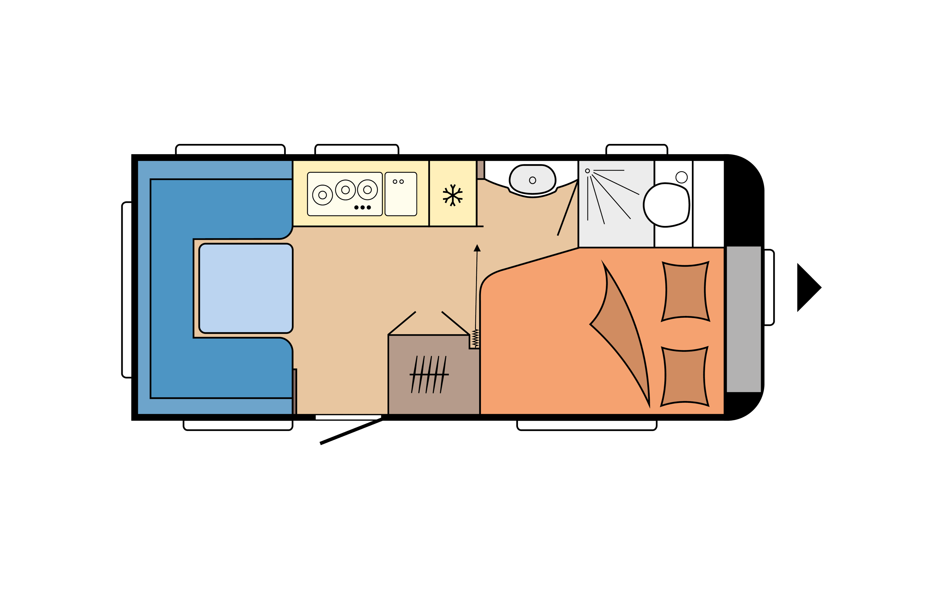 Layout 2023 Hobby De Luxe 460 UFe Dagweergave