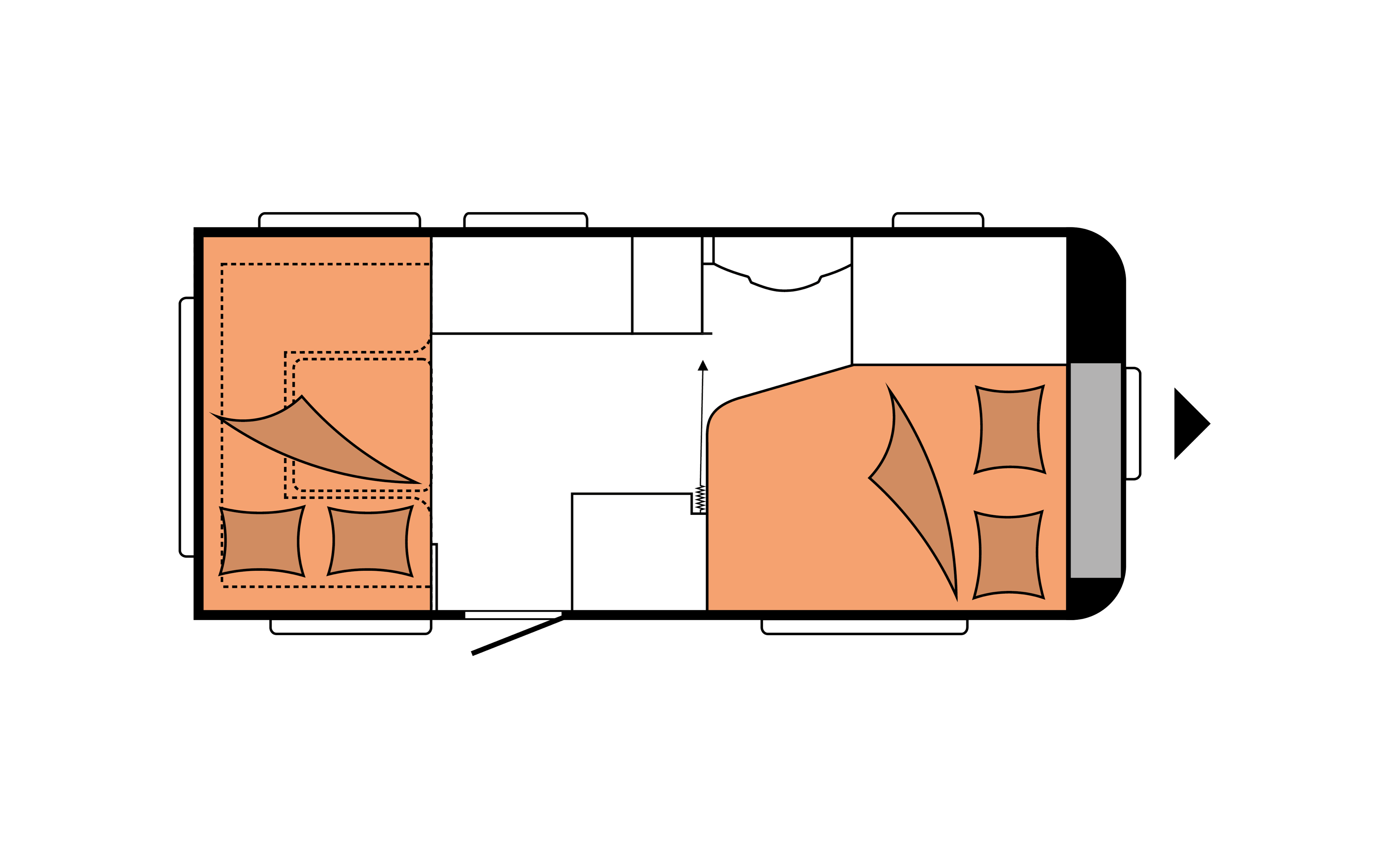 Layout 2023 Hobby De Luxe 460 UFe Nachtweergave