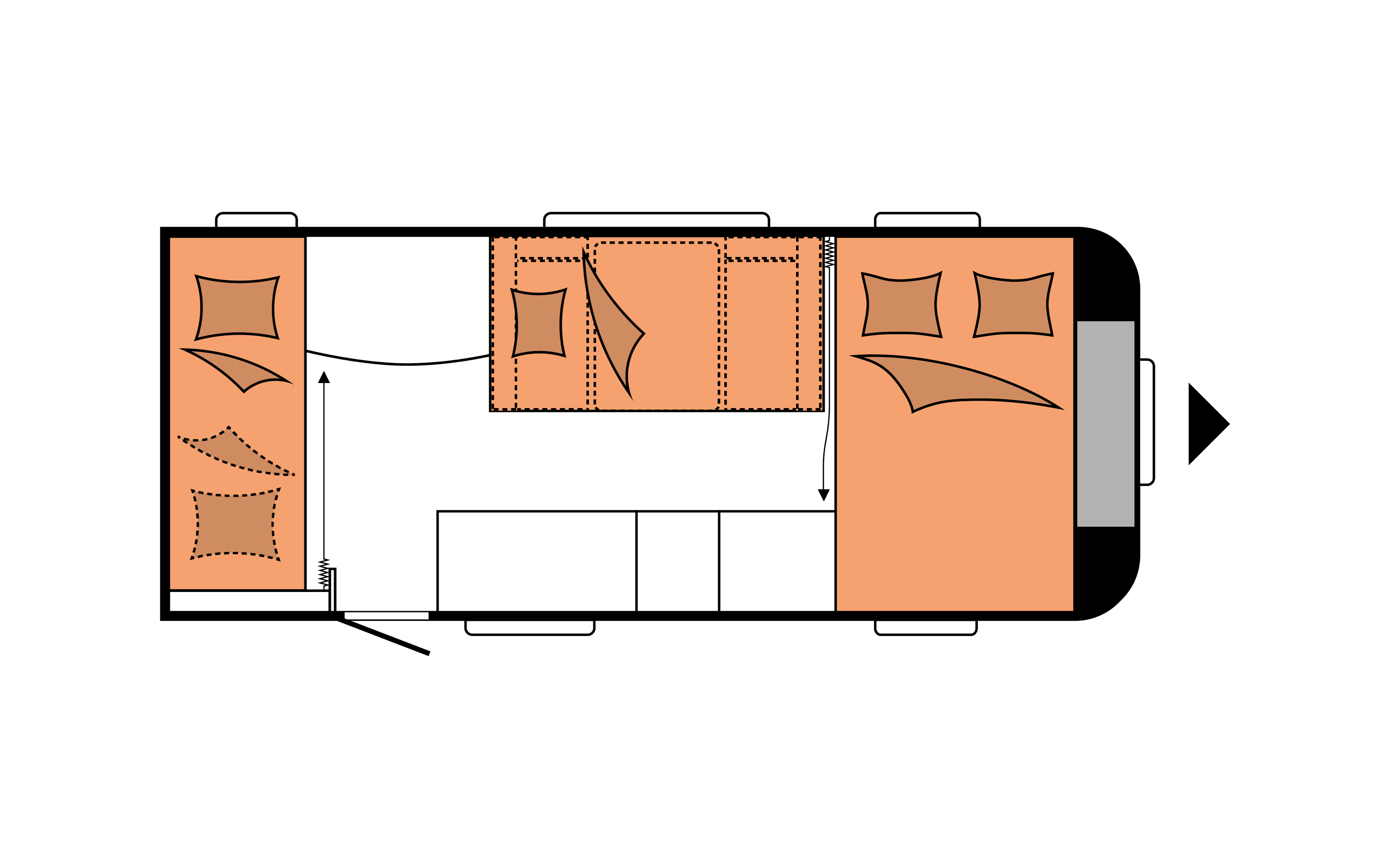 Layout 2023 Hobby De Luxe 490 KMF Nachtweergave