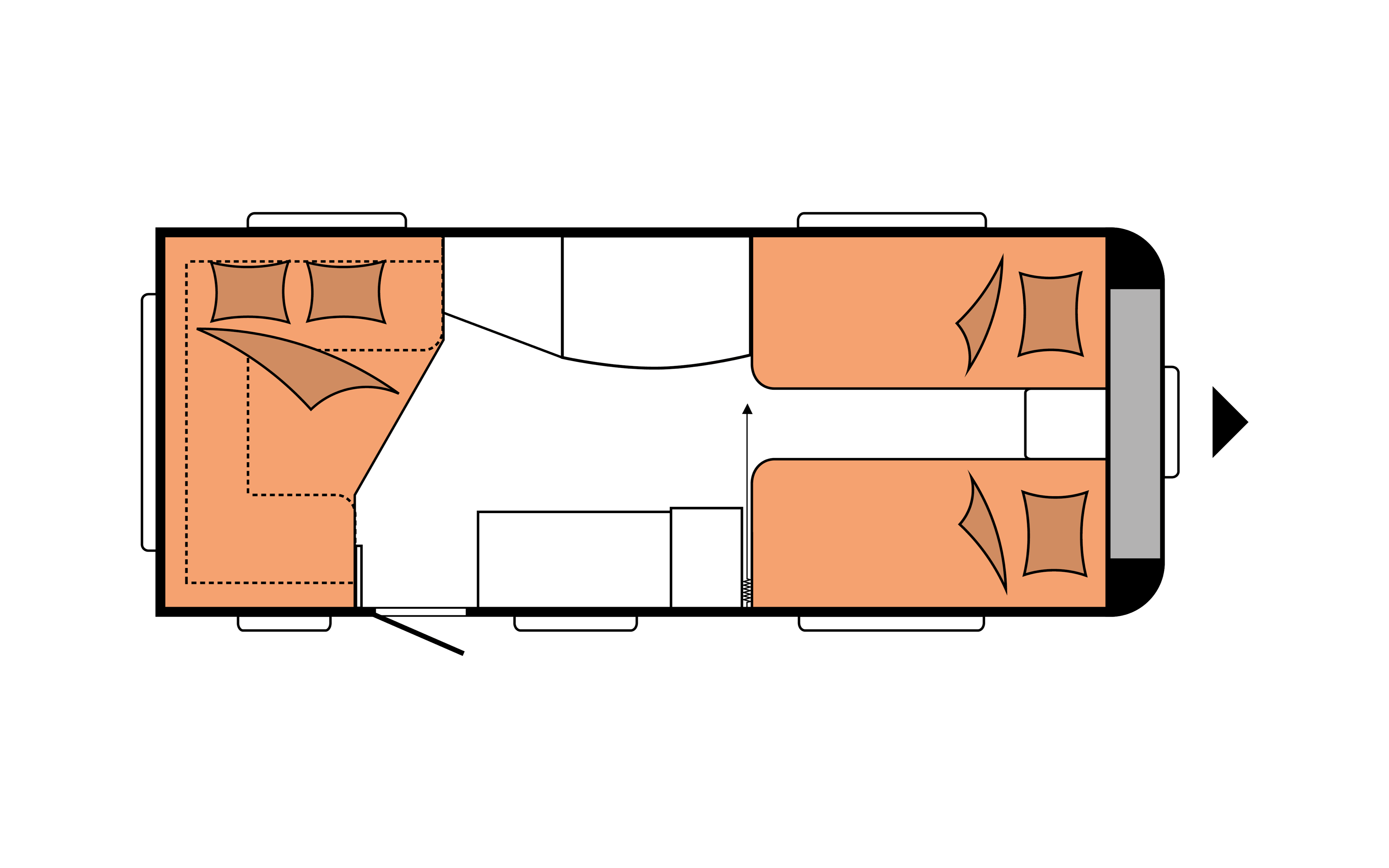 Layout 2023 Hobby De Luxe 495 UL Nachtweergave