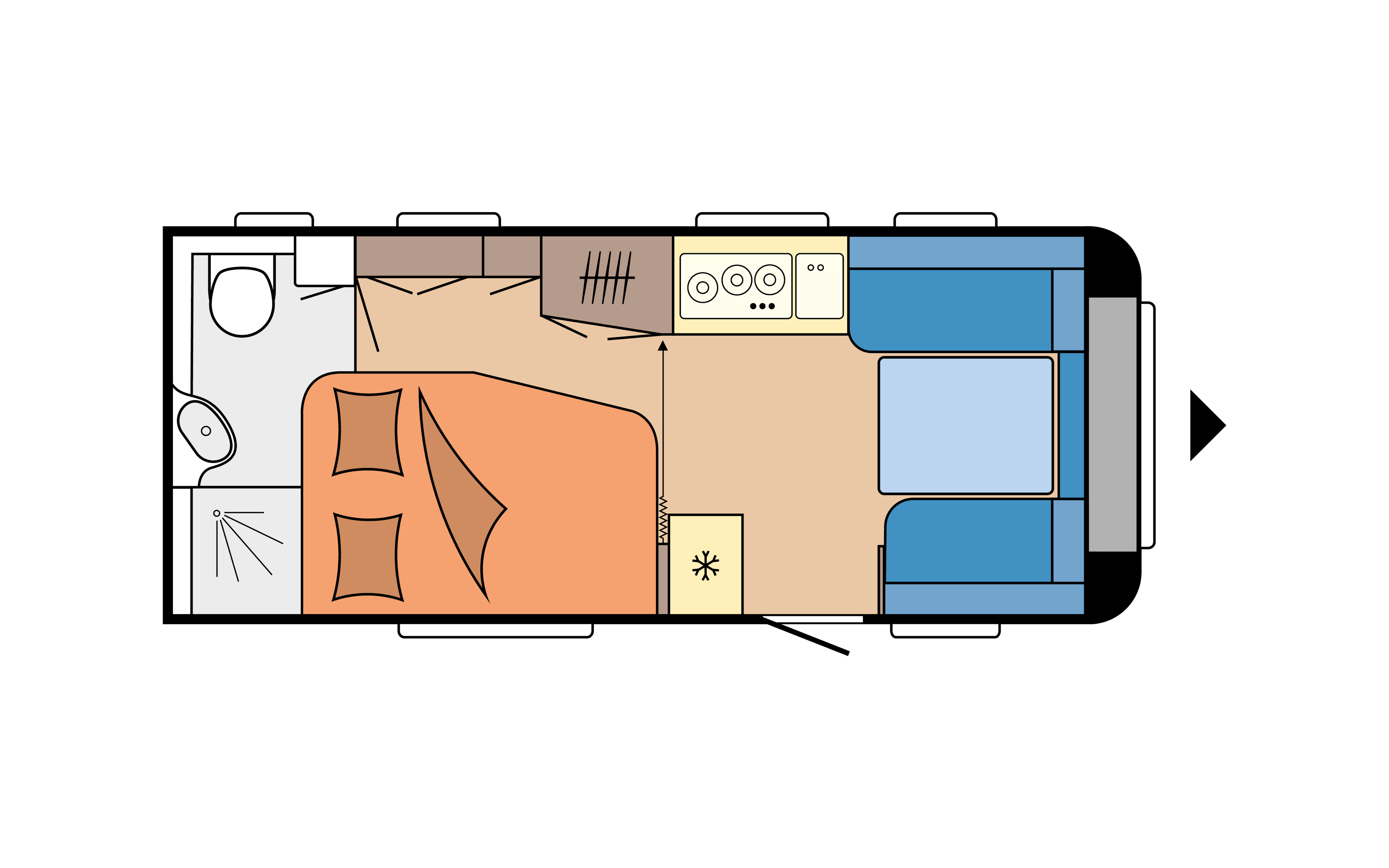 Layout 2023 Hobby De Luxe 495 WFB Dagweergave