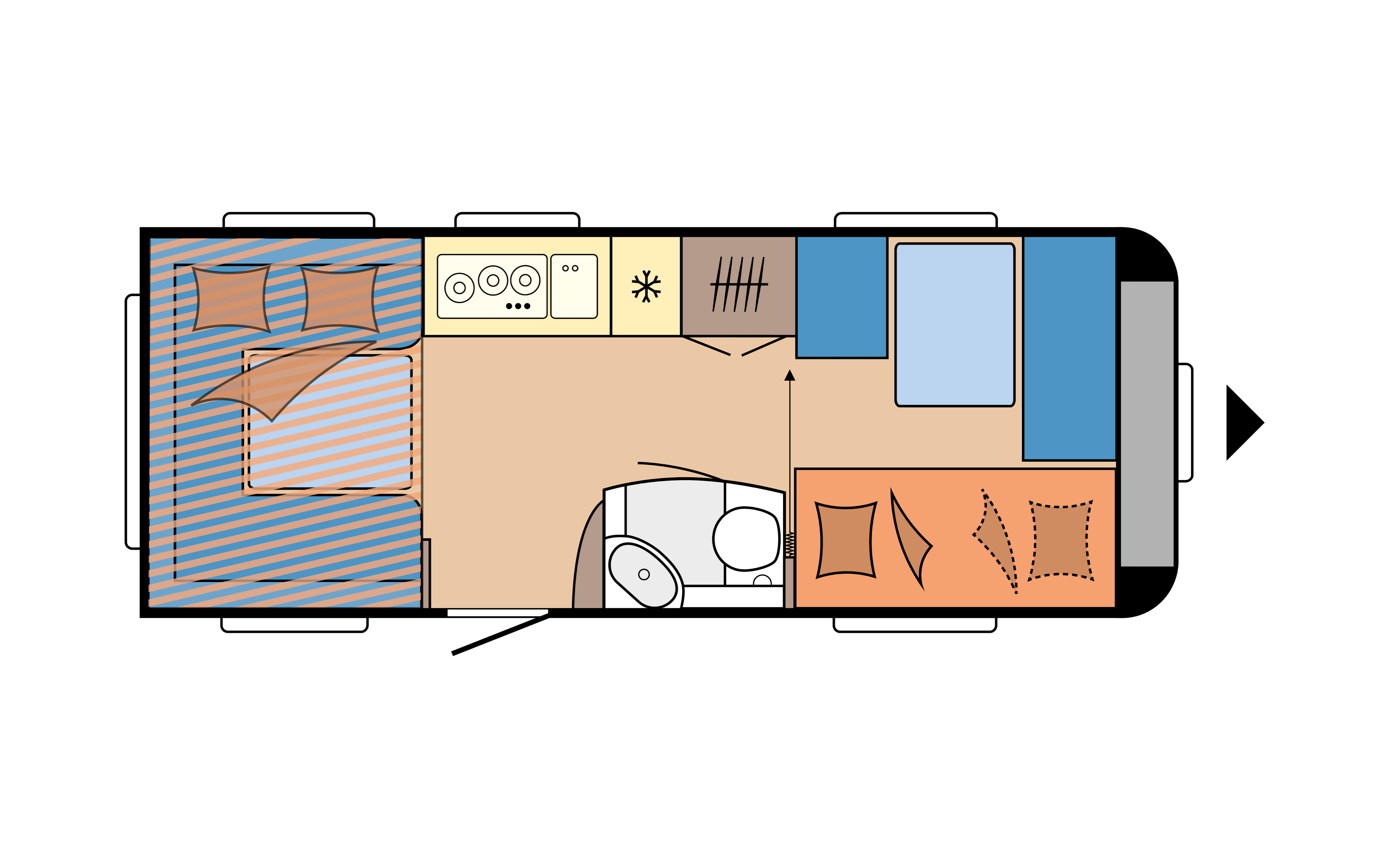 Layout 2023 Hobby De Luxe 515 UHK Dagweergave