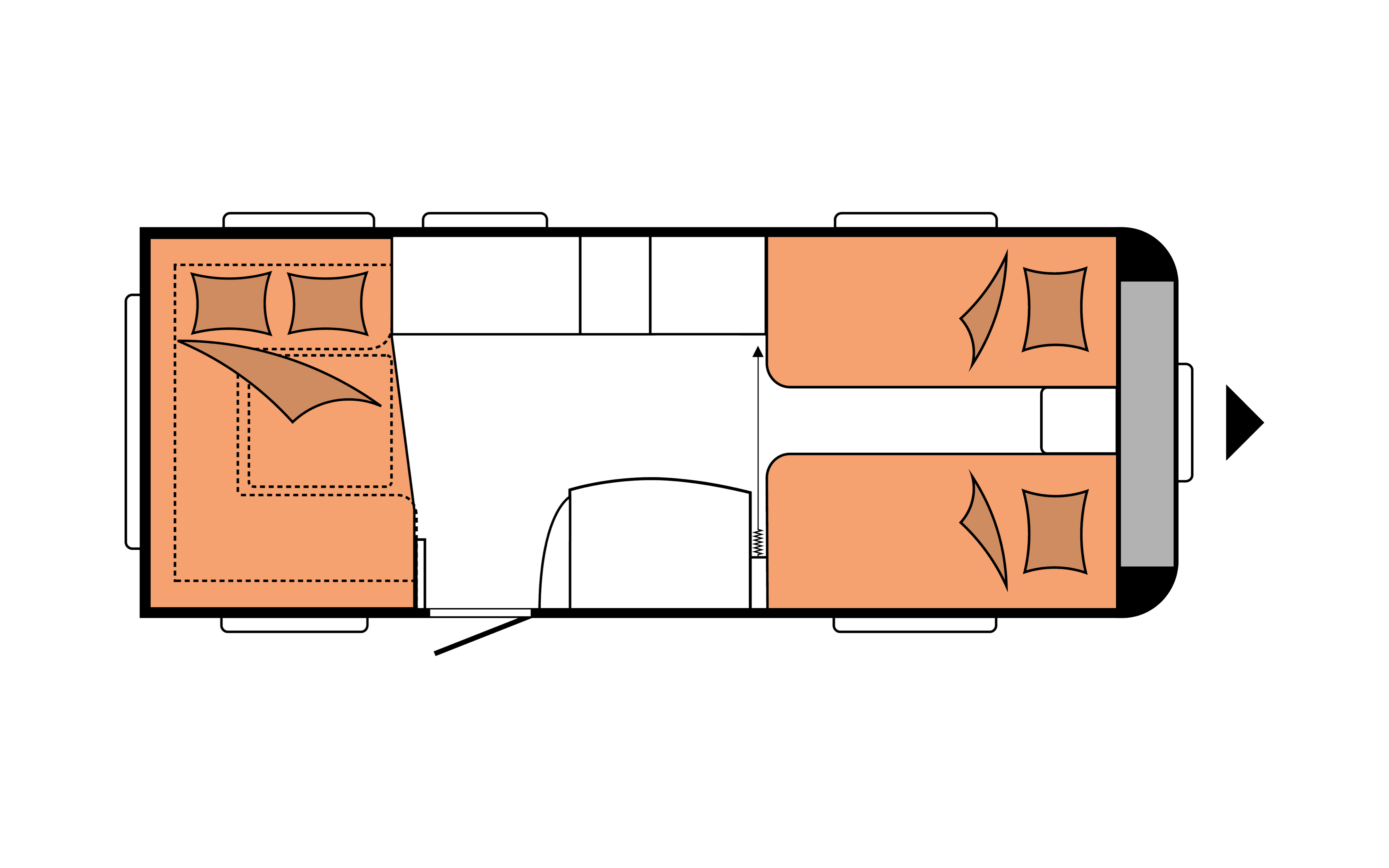 Layout 2023 Hobby De Luxe 540 UL Nachtweergave