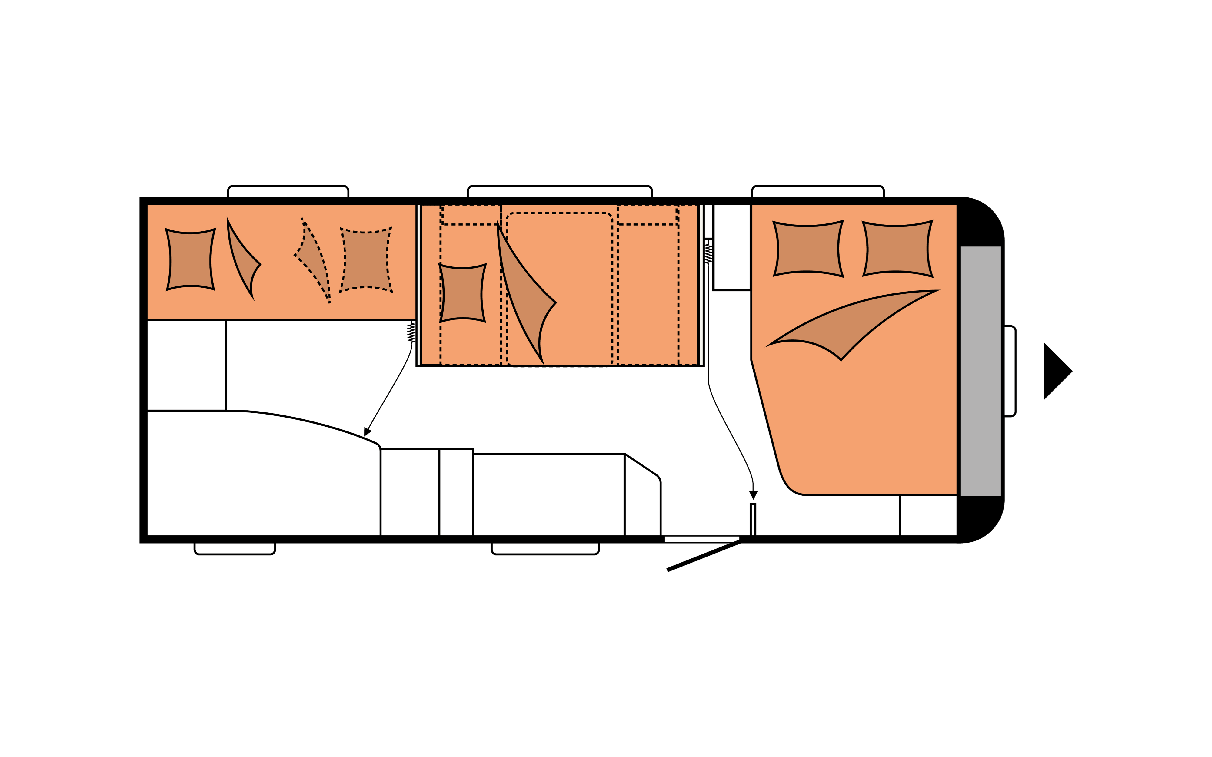 Layout 2023 Hobby De Luxe 545 KMF Nachtweergave