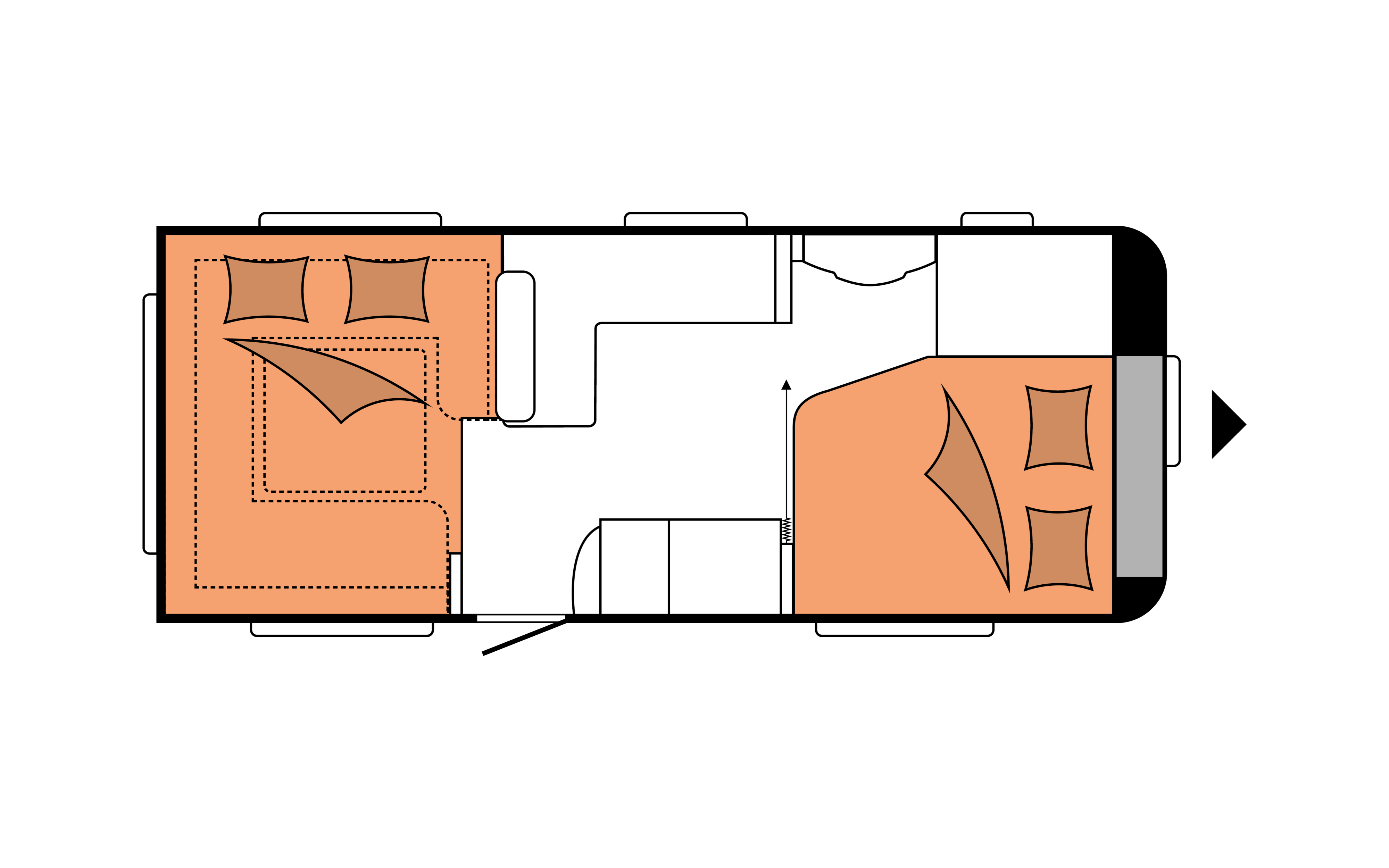 Layout 2023 Hobby Excellent 560 CFe Nachtweergave