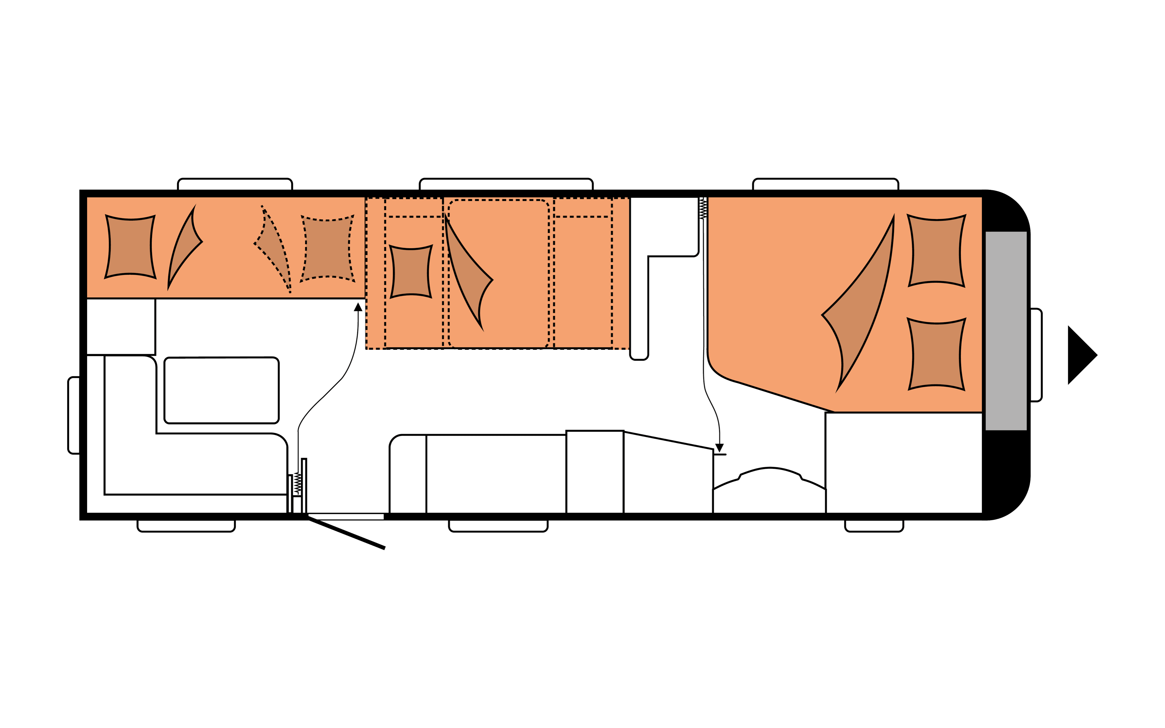 Layout 2023 Hobby Excellent Edition 650 KMFe Nachtweergave