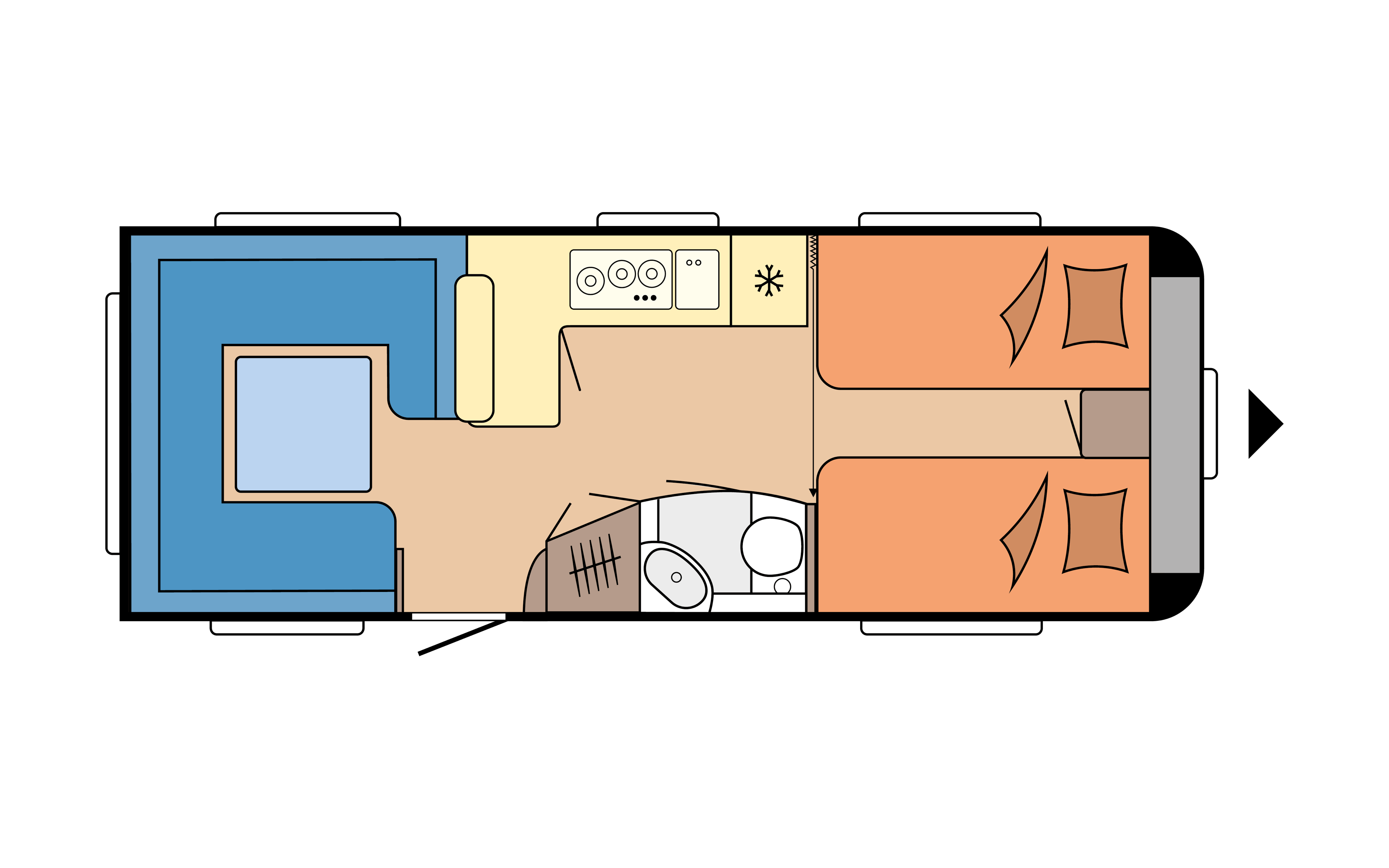 Layout 2023 Hobby Prestige 620 CL Dagweergave