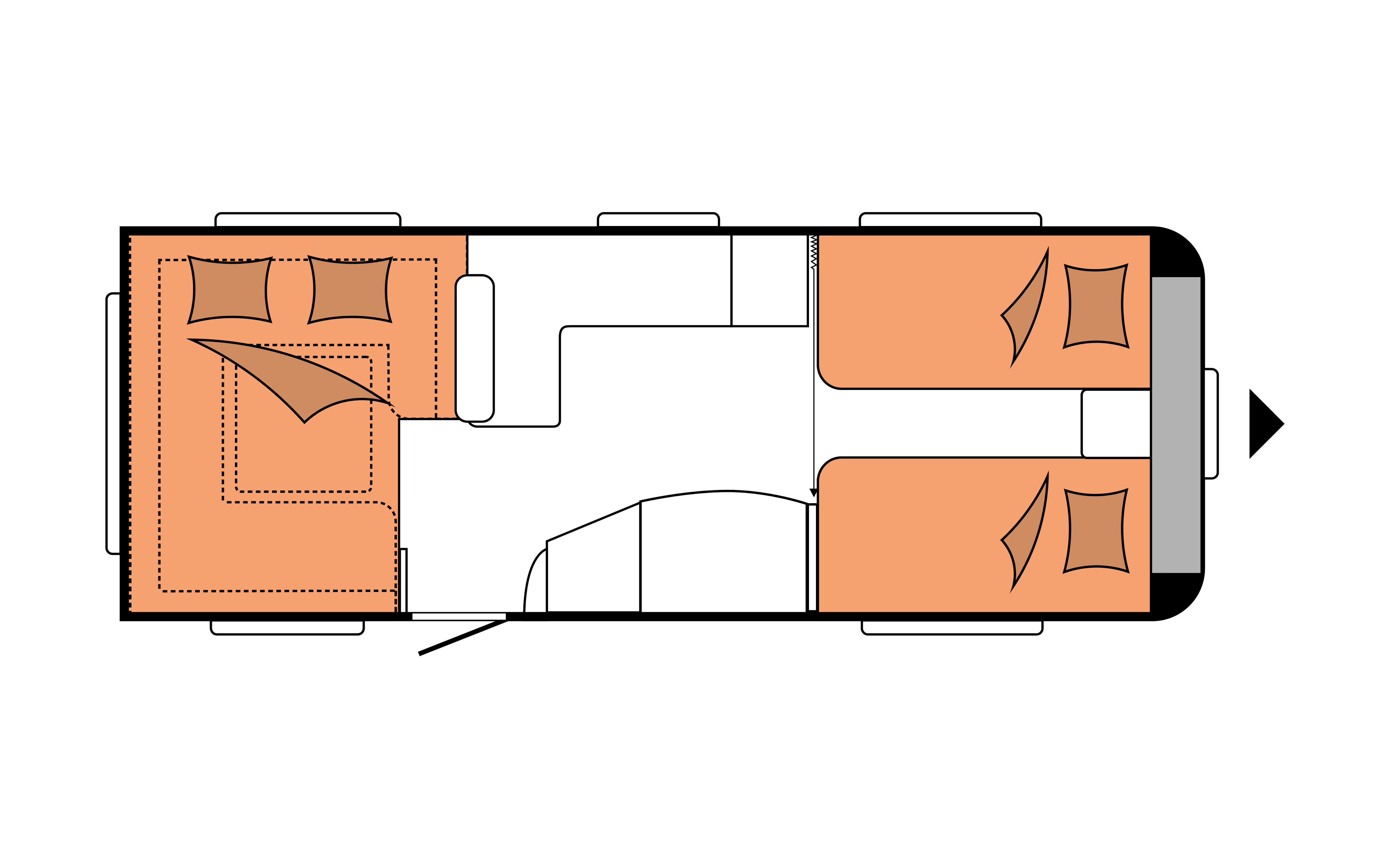 Layout 2023 Hobby Prestige 620 CL Nachtweergave