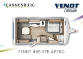 Fendt Apero 465 SFB model 2024 caravan plattegrond