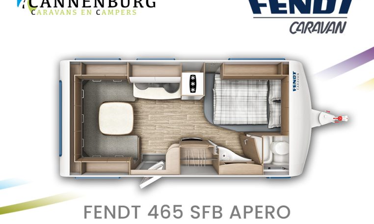 Fendt Apero 465 SFB model 2024 caravan plattegrond
